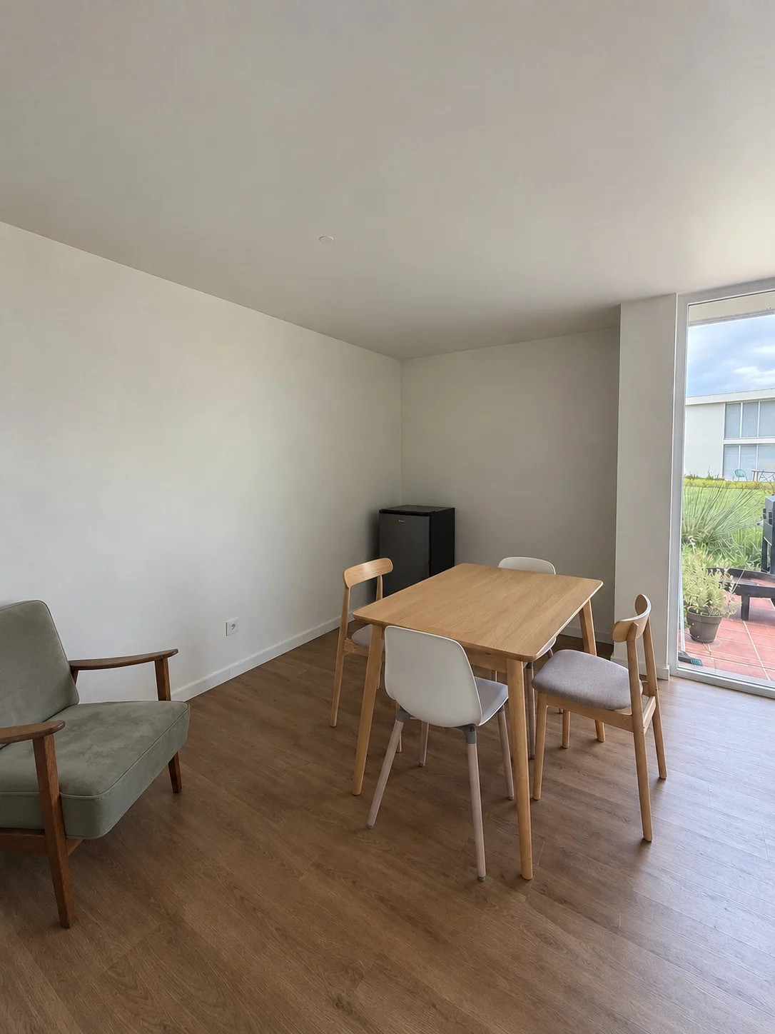 Dining area within the living and dining room